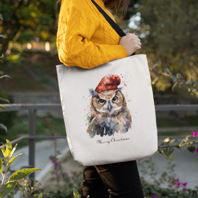 Bolso De Tela Lechuza de invierno encantada, personalizado (Subido por el creador)