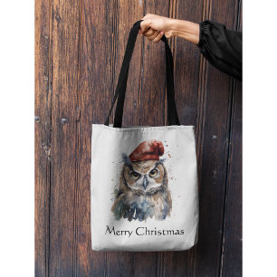 Bolso De Tela Lechuza de invierno encantada, personalizado