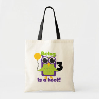 Bolso De Tela Lechuza Hoot 3er cumpleaños camisetas y regalos
