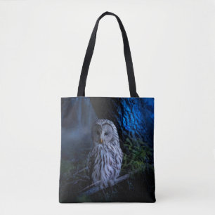 Bolso De Tela Lechuza nevada de noche
