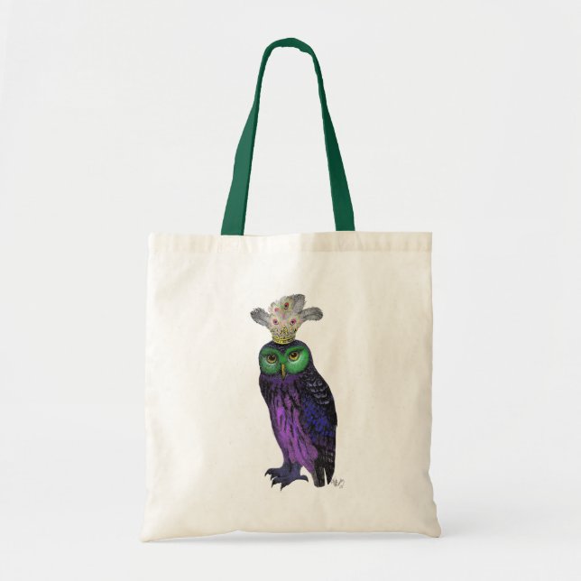 Bolso De Tela Lechuza púrpura (Frente)