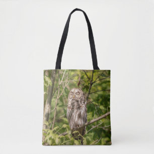 Bolso De Tela Lechuza Sleepy Barred