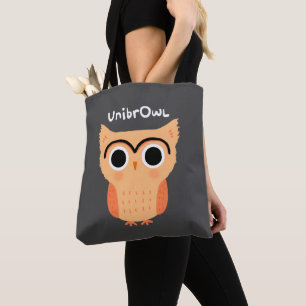 Bolso De Tela Lechuza UnibrOwl Lechuza graciosa de las cejas