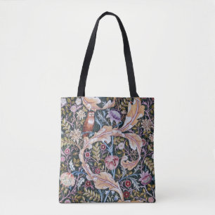 Bolso De Tela Lechuza y flores, William Morris