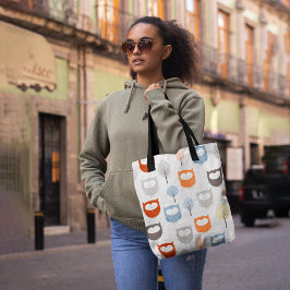 Bolso De Tela Lechuzas