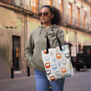 Bolso De Tela Lechuzas