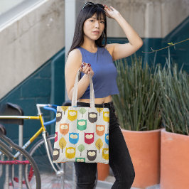 Bolso De Tela Lechuzas