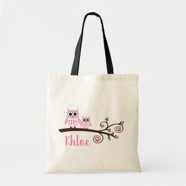 Bolso De Tela Lechuzas (Frente)
