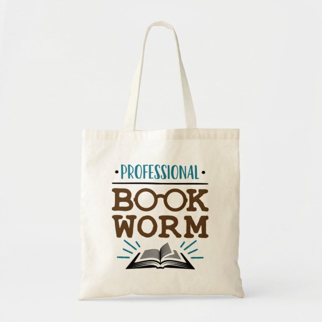 Bolso De Tela Lector de Avid Book de gusano profesional (Frente)