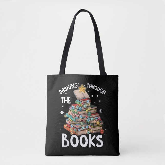 Bolso De Tela Lector de lecturas navideñas de vacaciones (Anverso)