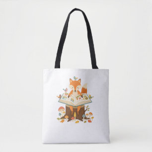 Bolso De Tela Lector del bosque curioso