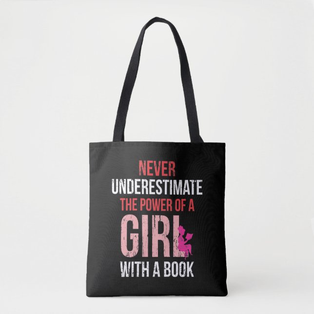 Bolso De Tela Lectora de libros de humor de Chica (Anverso)