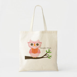 Bolso De Tela Lectura de Búho mate