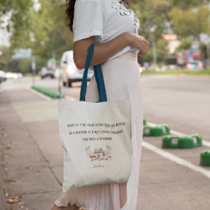 Bolso De Tela Lectura de Verano Divertida   Libro de Monograma