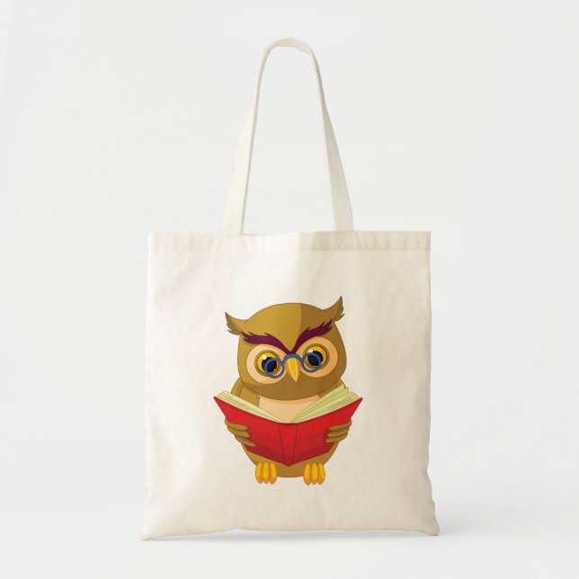 Bolso De Tela Lectura del búho (Frente)