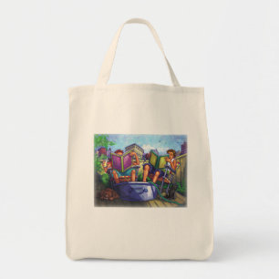 Bolso De Tela Lectura en verano