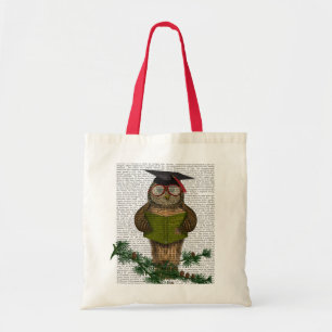 Bolso De Tela Lecturas de búho en rama