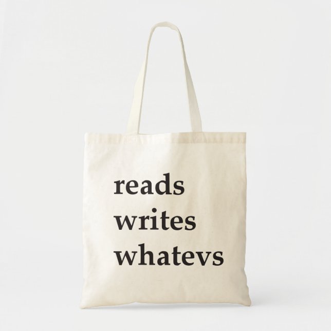 Bolso De Tela lee escribe whatevs (Frente)