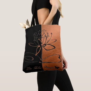 Bolso De Tela Lee Hiller diseña acentos de cobre negro