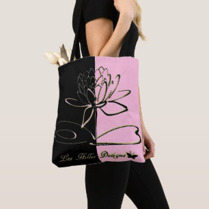 Bolso De Tela Lee Hiller diseña acentos negro rosa oro