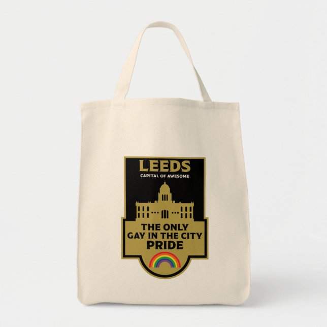 Bolso De Tela Leeds Gay Pride - Leeds England LGBT - (Frente)