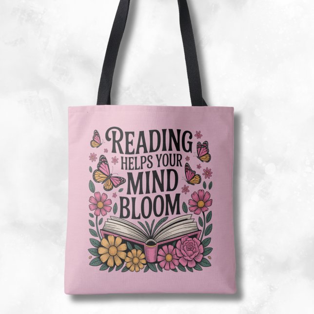 Bolso De Tela Leer ayuda a que tu mente florezca (Subido por el creador)