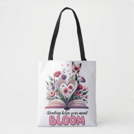 Bolso De Tela Leer ayuda a que tu mente florezca