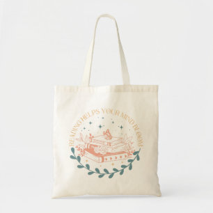 Bolso De Tela Leer ayuda a que tu mente florezca