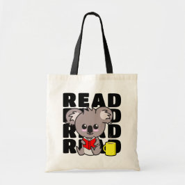 Bolso De Tela Leer: El libro de lectura cute Koala y la taza de 