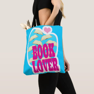 Bolso De Tela Leer el logotipo de arte audaz de Book Lover