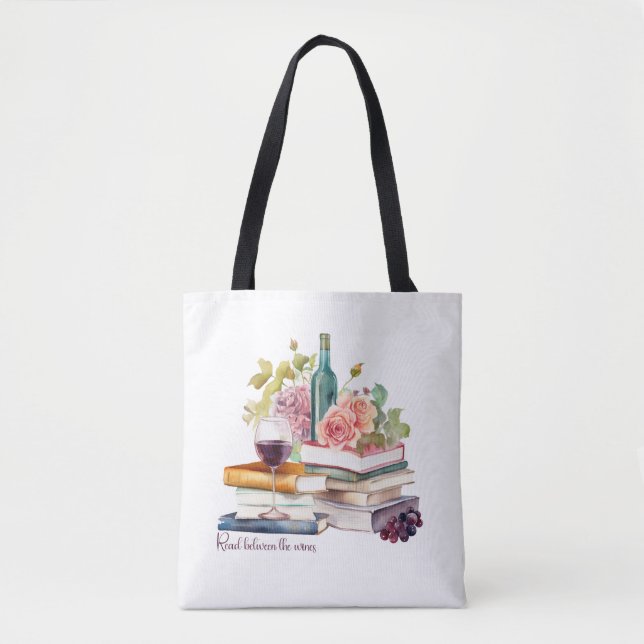 Bolso De Tela Leer entre los vinos (Anverso)