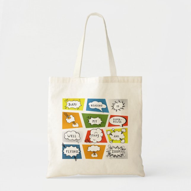 Bolso De Tela Leer es mi superpoder (Frente)