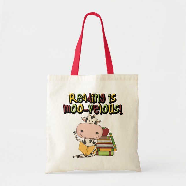 Bolso De Tela Leer es Moo-velous (Frente)