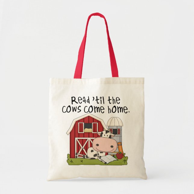 Bolso De Tela Leer hasta que las vacas regresen a casa (Frente)
