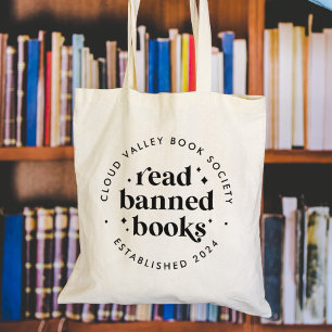 Bolso De Tela Leer libros prohibidos Retro Letras personalizadas