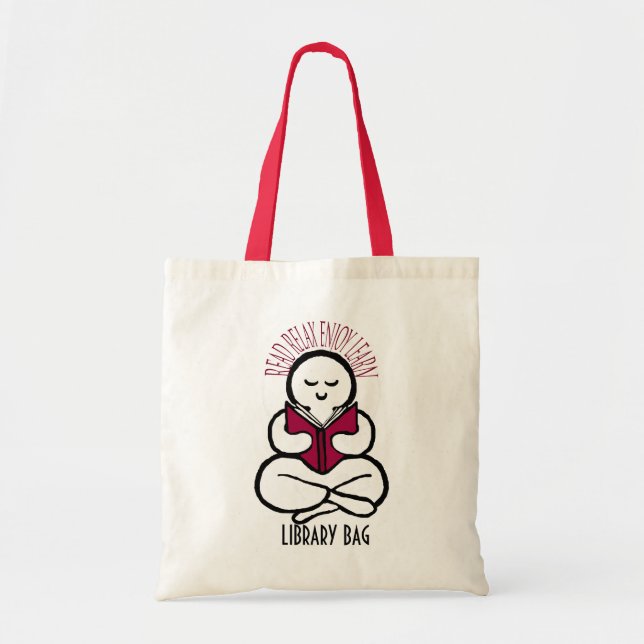 Bolso De Tela Leer Relax Disfrutar (Frente)