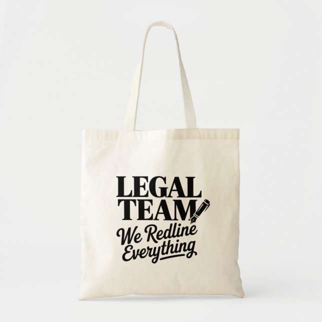 Bolso De Tela Legal Team – We Redline Everything (Frente)