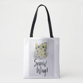 Bolso De Tela Lema de gato con forma de nieve suave y divertido