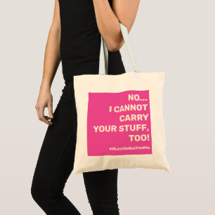 Bolso De Tela Lema de Mamá Vida en Rosa Caliente