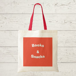 Bolso De Tela Lema de personalizable de libros y aperitivos