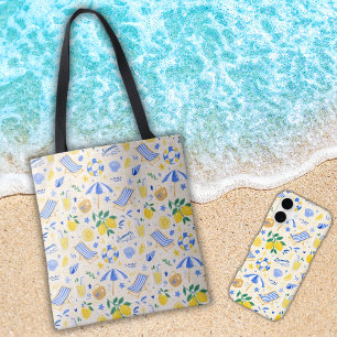 Bolso De Tela Lemon Cute Verano Náutico 