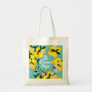 Bolso De Tela Lemon Days Aqua