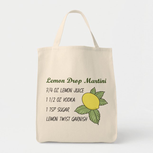 Bolso De Tela Lemon Drop Martini (Frente)