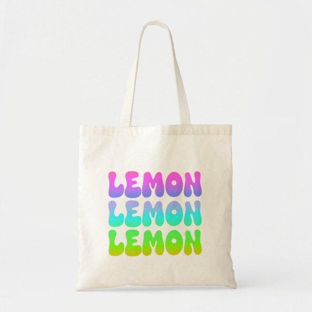 Bolso De Tela Lemon Lemon Lemon Retro (Frente)