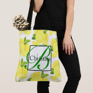 Bolso De Tela Lemon lemons lonchas de limón fruta tropical amari