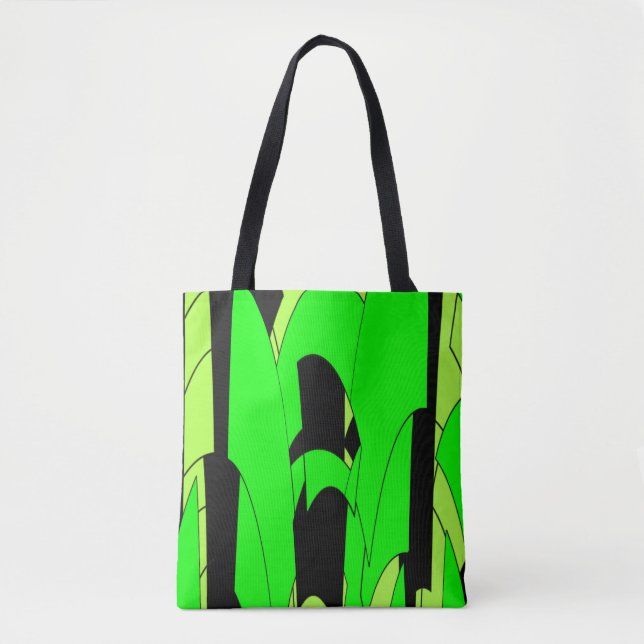 Bolso De Tela Lemon Lime Resumen Arte (Anverso)
