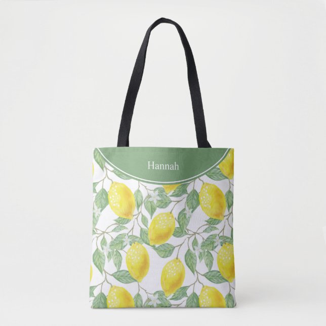 Bolso De Tela Lemon Personalizado (Anverso)