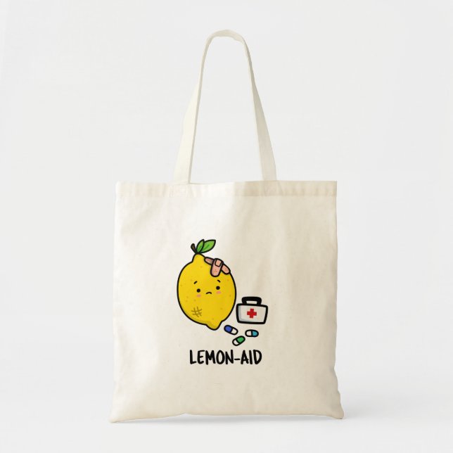 Bolso De Tela Lemon Pun (Frente)