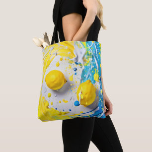 Bolso De Tela Lemones en una salpicadura