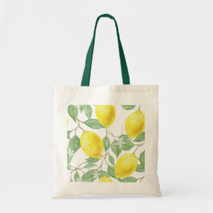Bolso De Tela Lemones sobre el diseño de la vid